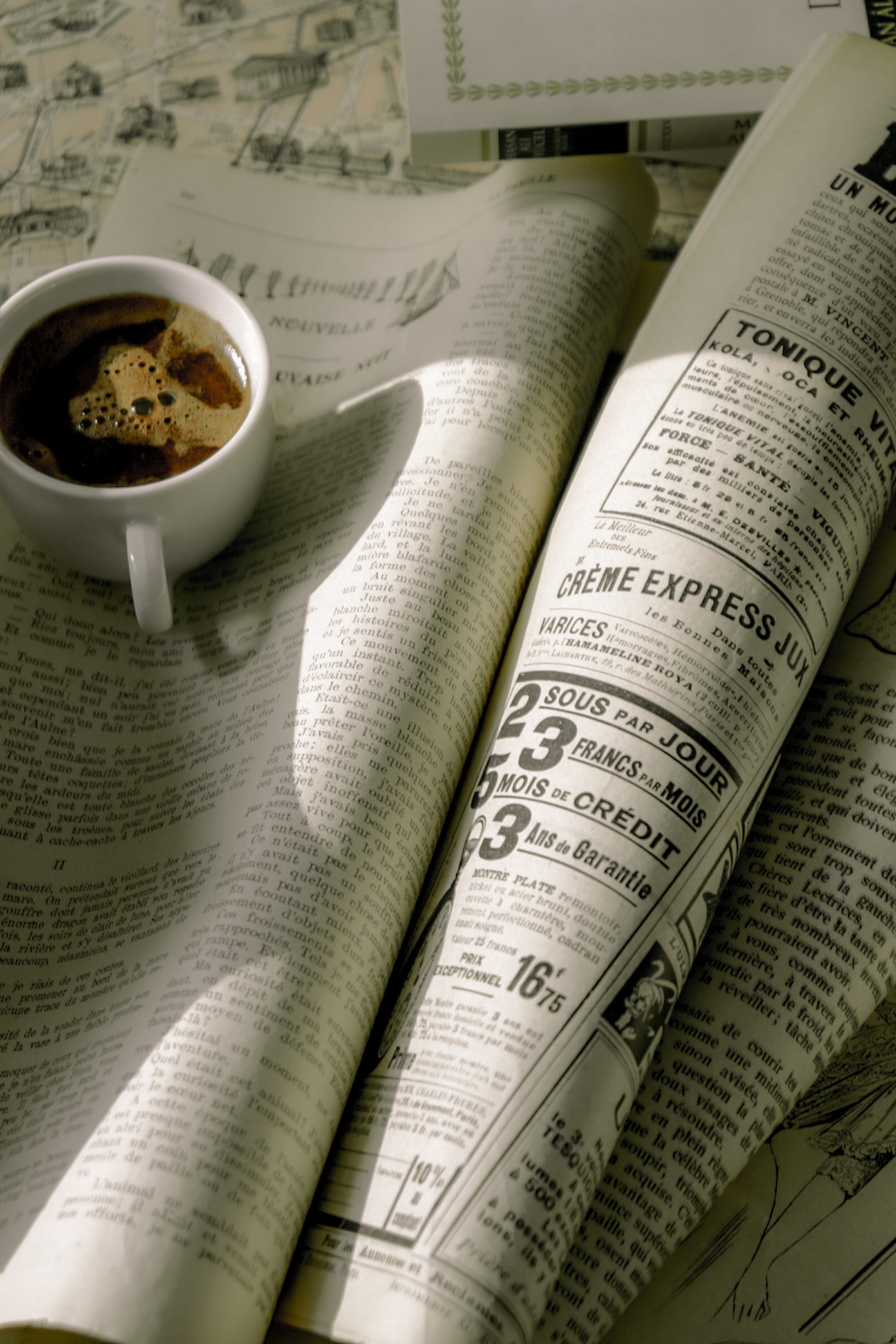 coffee and newspaper picture by celine ylmz